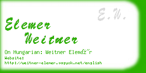 elemer weitner business card